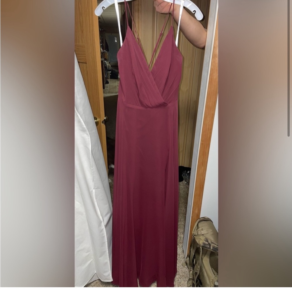 David's Bridal  STUDIO spaghetti strap full skirt bridesmaid dress,size 18